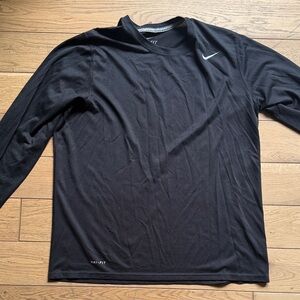 Nike Men's Long Sleeve Black Tee